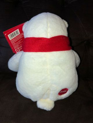 Coke Polar Bear Plush Toy - Cuddly Coca - Cola Stuffed Animal Sits 11.  5 