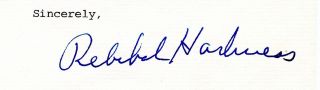 Signed Letter Rebekah Harkness - Regretting Dinner - Orig.  Autograph - Harkness Ballet