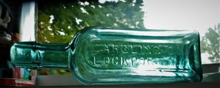 Bright and GARGLING OIL LOCKPORT,  N.  Y.  Lighter to Darker Green.  A Beaut 2