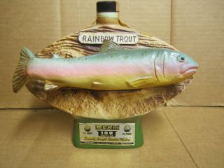 Jim Beam 1975 Decanter Rainbow Trout Fishing Hall Of Fame