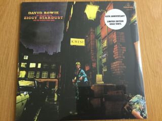 David Bowie Ziggy Stardust Ltd Edition Gold Vinyl Lp 45th Anniversary