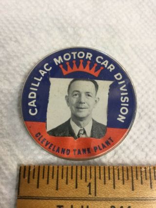Rare Vintage Employee Badge Cadillac Motor Car Division Cleveland Tank Plant