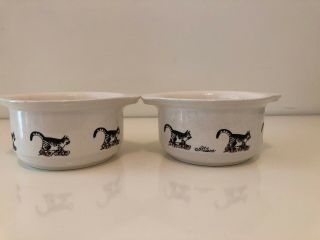 B Kliban Cat In Sneakers Set Dishes Lug Handle Bowl Vintage Ceramic England 80’s