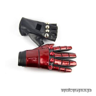 Kof 99 ”k“ Black Red Leather Gloves Cosplay Props