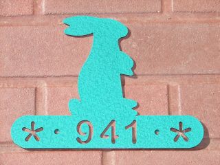 Rabbit House Address Sign Wall Decor Home Yard Bunny