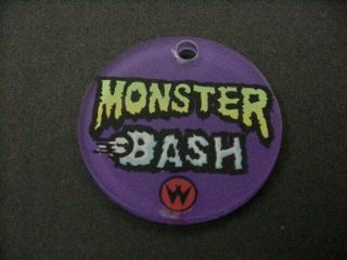 Monster Bash Pinball Machine Promo Plastic Key Chain