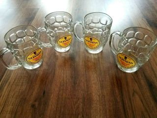 Set Of 4 Guinness Glass Beer Mugs,  16 Oz.