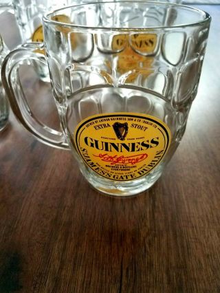 Set of 4 GUINNESS Glass Beer Mugs,  16 oz. 4