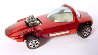 1967 Mattel Hot Wheels Redline Silhouette Red W White Interior Us
