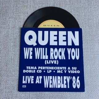 Queen - We Will Rock You (live) - 7” Vinyl Single - (spain) - 1992 - Rare