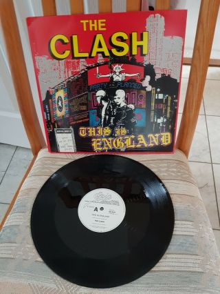 The Clash This Is England Australia White Label Promo 12 Inch Single,  Pic Cover