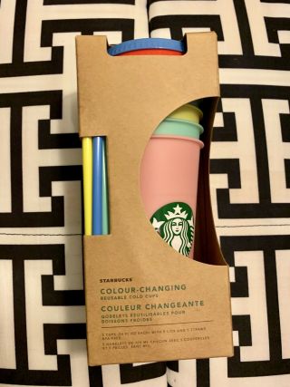 Starbucks Color Changing Cups Cold Summer 2019 Set Of 5 Cups