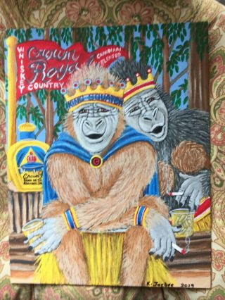Crown Royal Sasquatch 11x14 Acrylic Painting By Kyle Jarboe