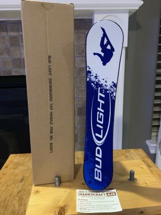 In The Box 11 1/2” Bud Light Snowboard Anheuser Brewery Beer Tap Handle