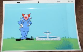 Bozo The Clown Animation Cel Hand Painted Background 614