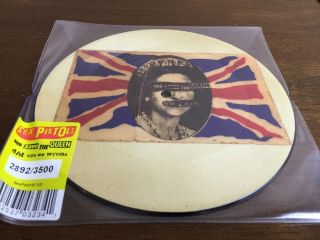 The Sex Pistols God Save The Queen 7 " Picture Vinyl Record Numbered
