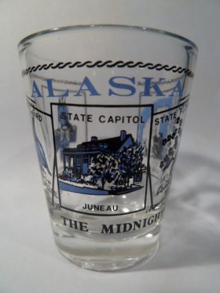 Alaska Scenery Blue Classic Design Shot Glass Shotglass