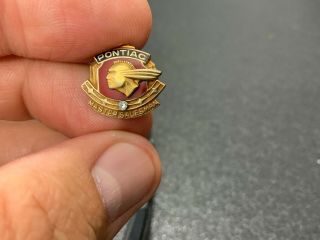 Pontiac Master Salesman Service Pin 10k Gold Diamond
