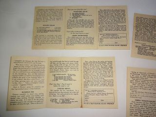 Vintage 1928 French ' s Mustard Spices Savory Secrets Leaflets Stories Recipe 3