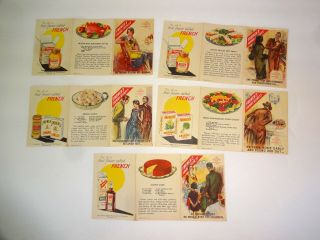 Vintage 1928 French ' s Mustard Spices Savory Secrets Leaflets Stories Recipe 6