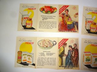 Vintage 1928 French ' s Mustard Spices Savory Secrets Leaflets Stories Recipe 7
