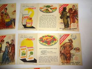 Vintage 1928 French ' s Mustard Spices Savory Secrets Leaflets Stories Recipe 8