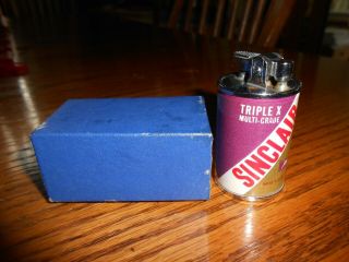 Rare Sinclair Triple X Multi Grade Motor Oil Cigarette Lighter With The Box