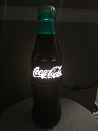 Rotating Revolving Coke Coca Cola Bottle Lamp Lights Up