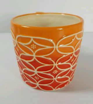 Starbucks Orange Ombre Collectors 14 oz Hand Painted Coffee Tea Mug Cup 2009 4