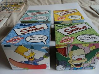 Simpsons Burger King Watches 2002 Complete Set Of 4 In Boxes