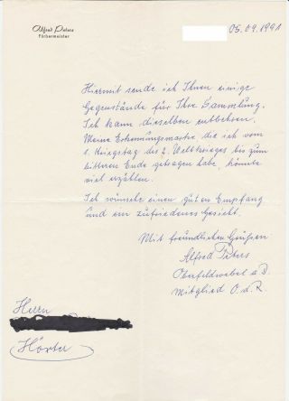 Signed Letter By Knight 
