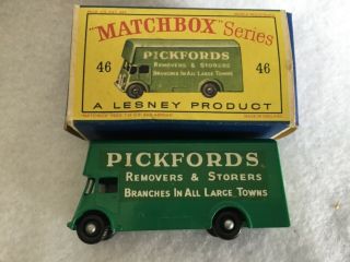 Vintage Matchbox Lesney 46 Pickford Removal Van