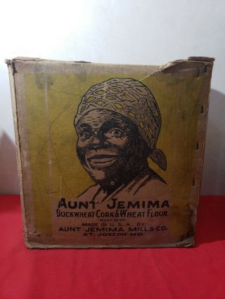 Antique Vintage AUNT JEMIMA Buckwheat Corn and Wheat Flour Box 3