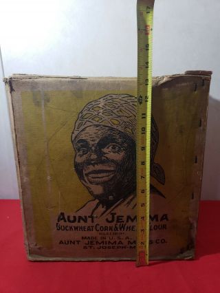 Antique Vintage AUNT JEMIMA Buckwheat Corn and Wheat Flour Box 8