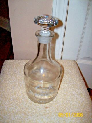 Vintage E & K Wine Bottle With Octagon Glass Stopper - Sandusky,  Ohio