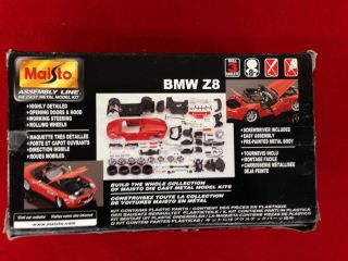 Maisto BMW z8 1:18 assembly line die cast metal model kit 3