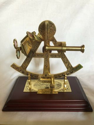 “noble Collection” Sextant With Display Rack