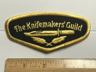 The Knifemakers Guild Knife Making Yellow Black Embroidered Patch Badge