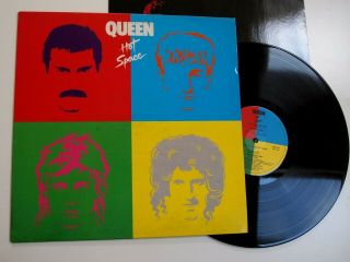 Queen - Hot Space Lp Vinyl Ex/ex Rare 1982 Uk 1st Press Album & Inner