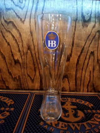 German Glass Dus Boot Stein/mug - 14 " Tall Hb Hofbrau Munchen - - 2 Liters