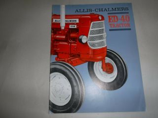Allis Chalmers A - C Model Ed - 40 Tractor Color Sales Brochure Very Good