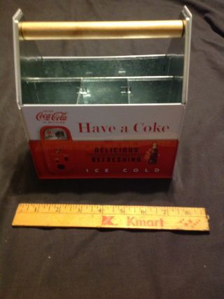 Coca Cola Coke Cutlery Tin Tray Box Silverware Holder Pens Stapler Knitting Need 3