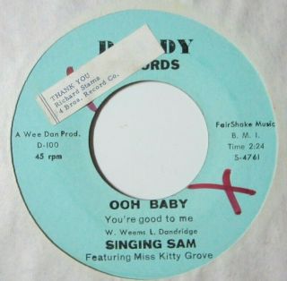 Soul R&b 45 Singing Sam Ooh Baby Dan - Dy Listen