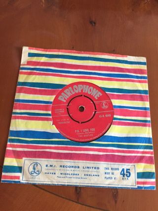 THE BEATLES LOVE ME DO 1962 RELEASE RED 45R 4949 & BONUS 2