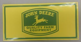 John Deere (quality Farm Equipment) Banner - 24 " X 12 "