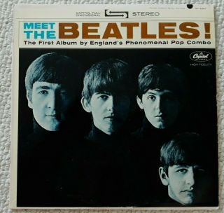 1964 Meet The Beatles Lp,  Capitol St 2047,  Vinyl Cond Jacket Very Good