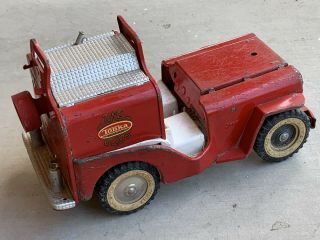 Vintage Tonka No.  425 Jeep Fire Pumper (Parts or Fix) Not Complete - with wear 2