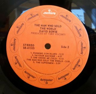 David Bowie - Man Who the World LP MACHINE STAMPED MATRIX Mercury VG,  /NM - 3