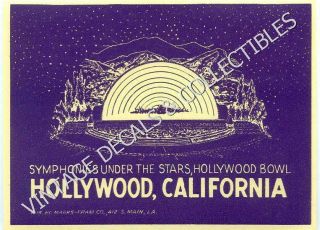 Hollywood California Vintage Luggage Label Travel Decal Souvenir Art 38