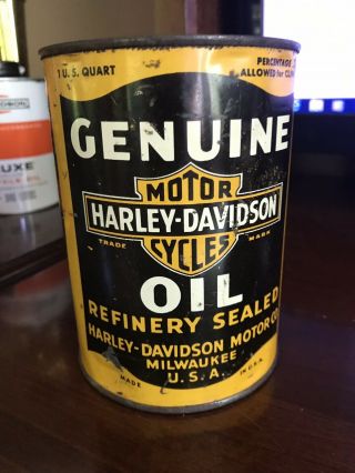 Harley - Davidson Motorcycle Oil Can Quart Empty